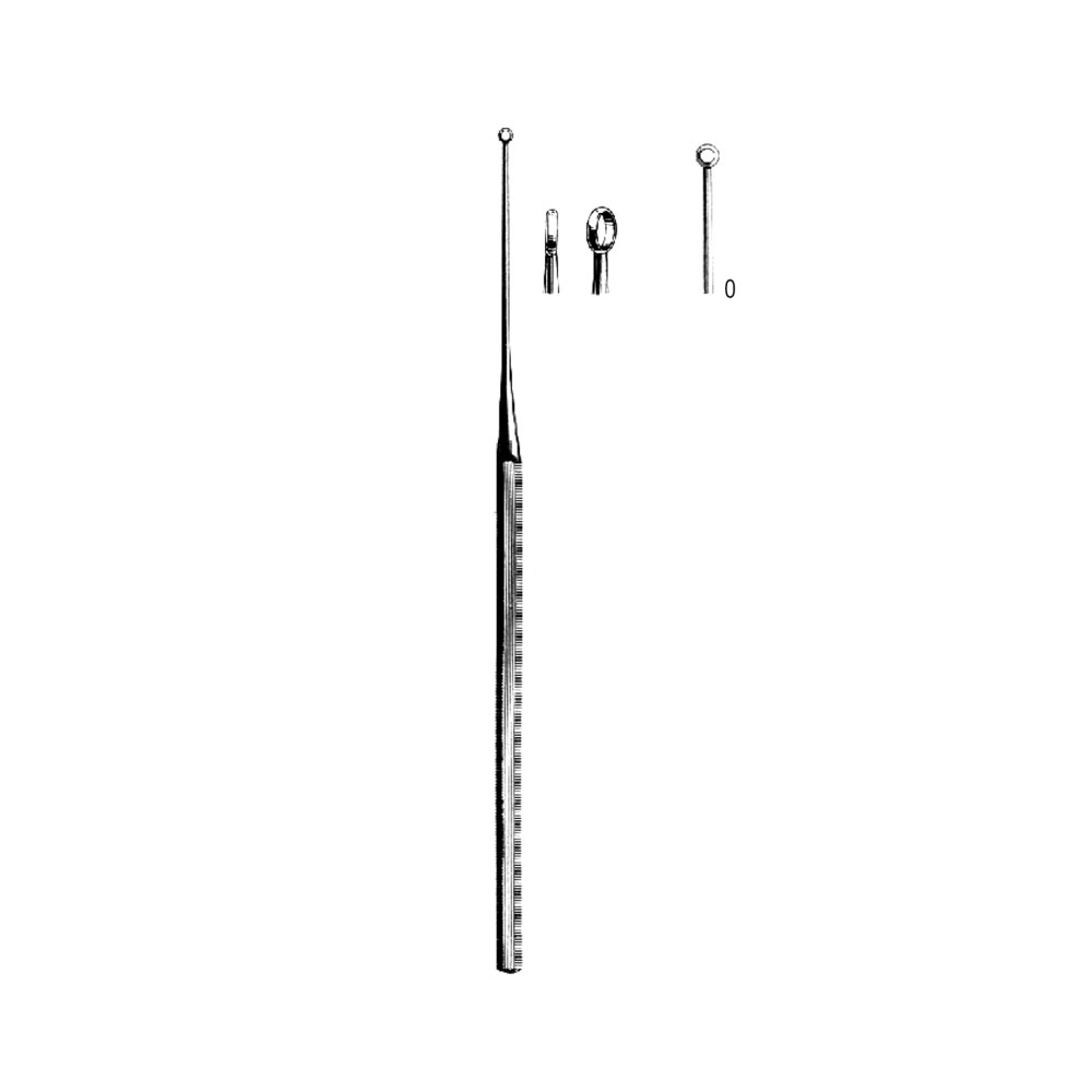 OTOLOGY  CURETTES  BUCK  16.5cm   blunt Fig.0