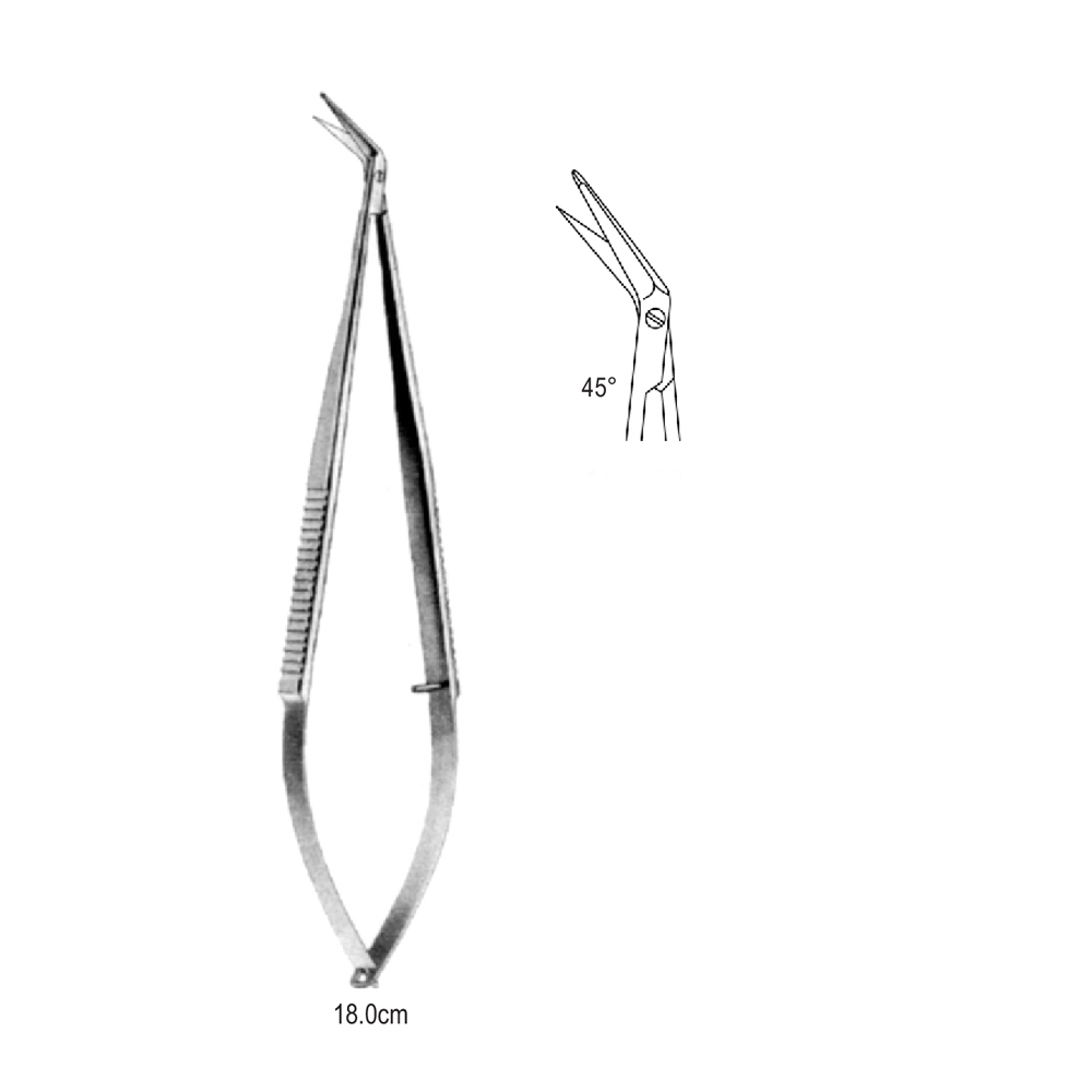 MICRO STR  SCISSOR   18.0cm   45°DEGREE     (1 BLADE PROBE)