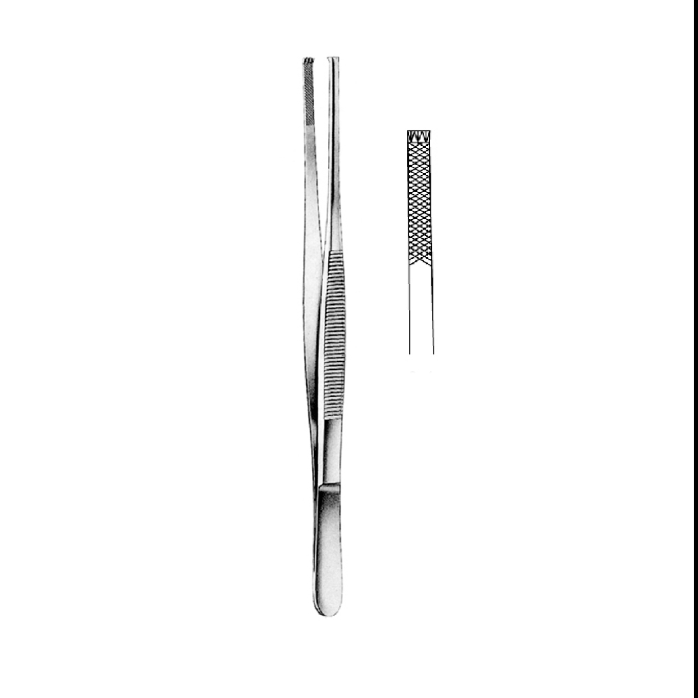 TISSUE FORCEPS STILLE-BARRAYA   18.0cm  TEETH 3X4