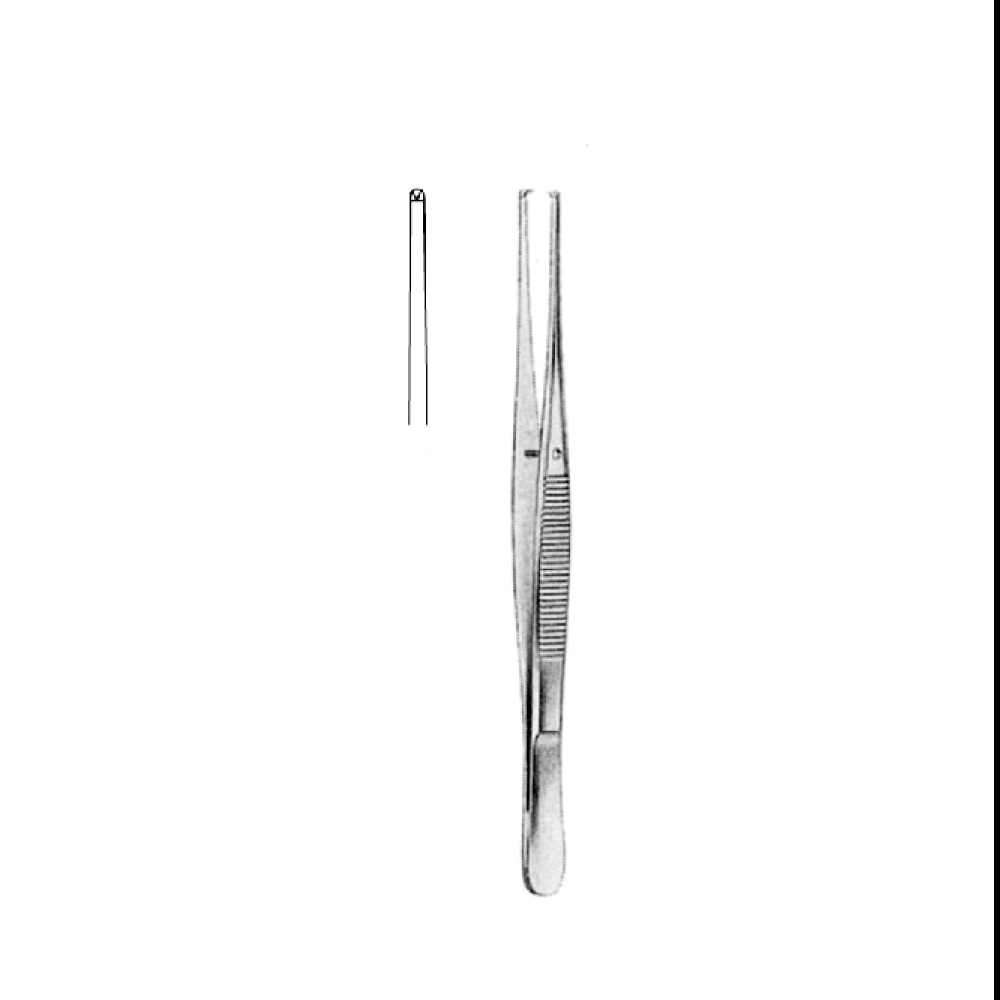 TISSUE FORCEPS  SEMKEN STR   12.5 cm  TEETH 1X2