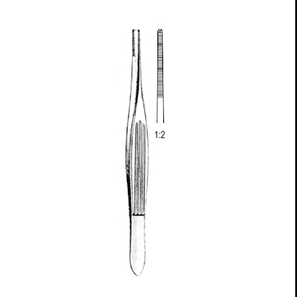 TISSUE FORCEPS  McINDOE  15.0cm  TEETH 1X2