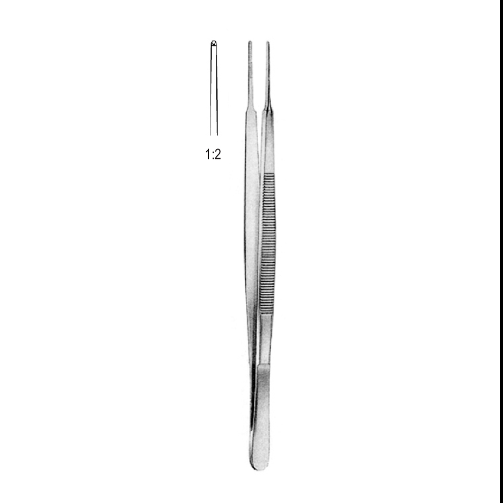 TISSUE FORCEPS  GERALD STR   18.0cm  TEETH 1X2