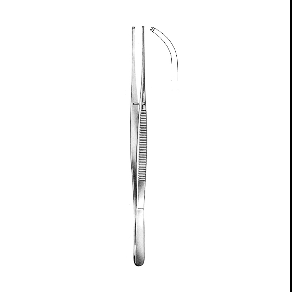 TISSUE FORCEPS  TAYLOR  CVD  17.5cm  TEETH 1X2