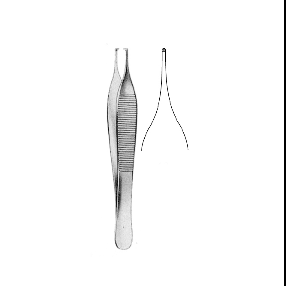 TISSUE FORCEPS  ADSON  12.0cm  TEETH 1X2