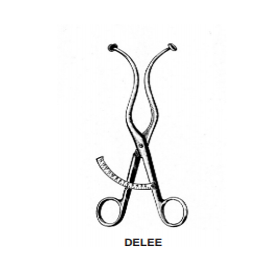OBSTETRICAL PELVIMETERS DELEE  20.0cm  (cm / inch scale)